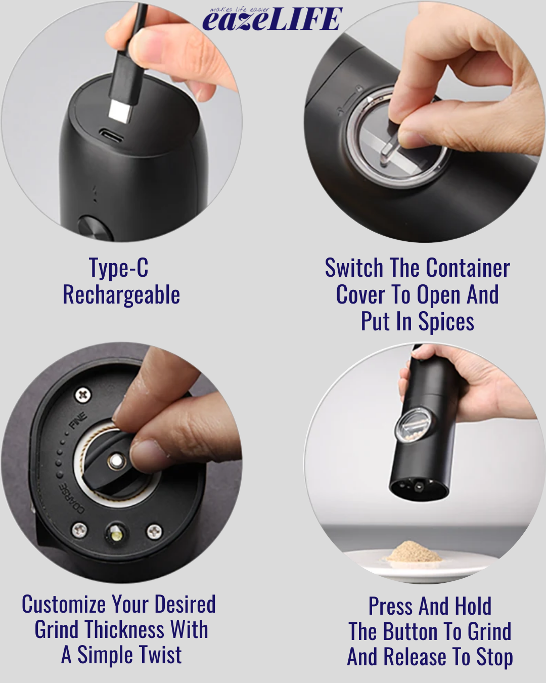 Automatic Salt & Pepper Grinder